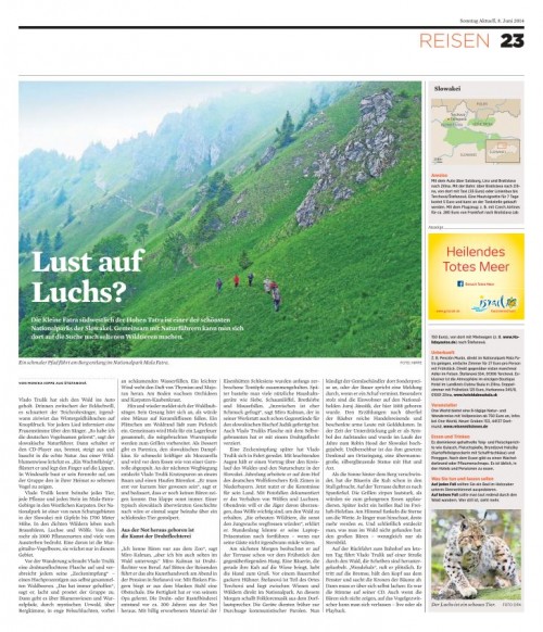 Sonntag aktuell 8.Juni 2014